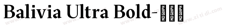 Balivia Ultra Bold字体转换